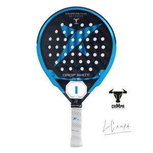 drop shot padel tennis racket blue black explorer pro attack campa