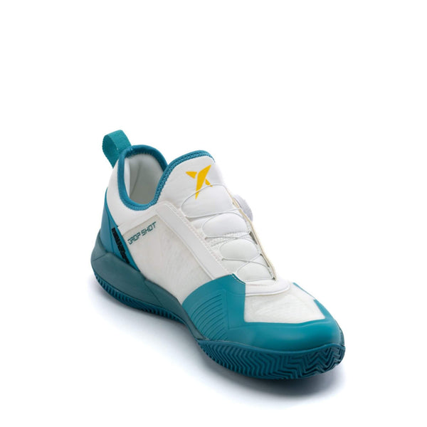 drop shot padel tennis shoe alsai campa 23 white teal